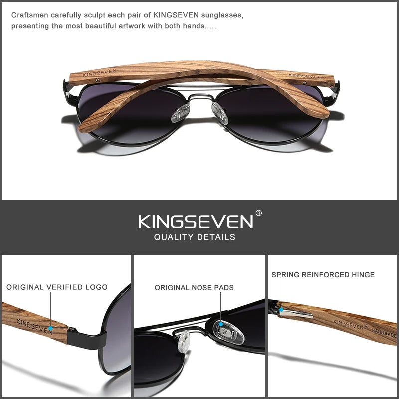 Elevate Your Style with 2024's New Handmade Wooden Polarized Sunglasses for Men - UV400 Protection and Classic Pilot Design