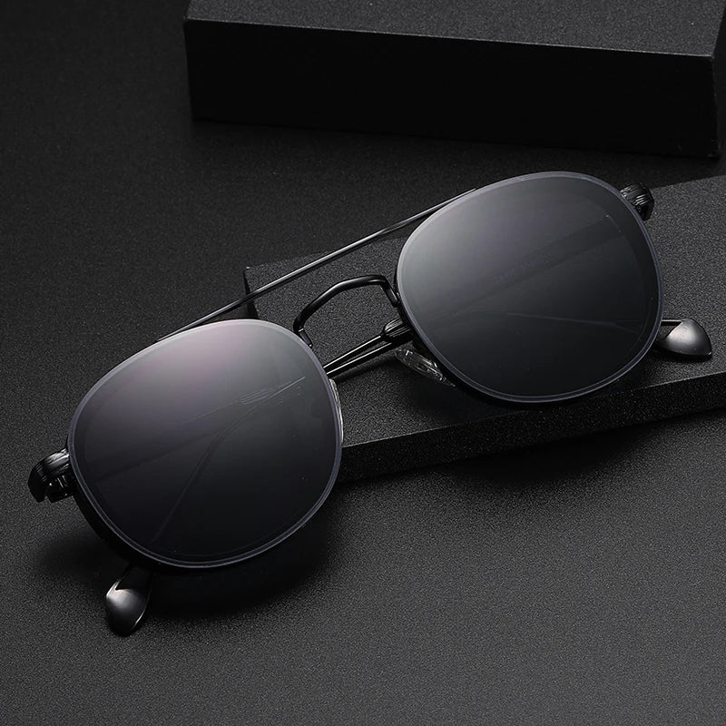 Designer Double Bridge Oval UV400 Sunglasses for Men 