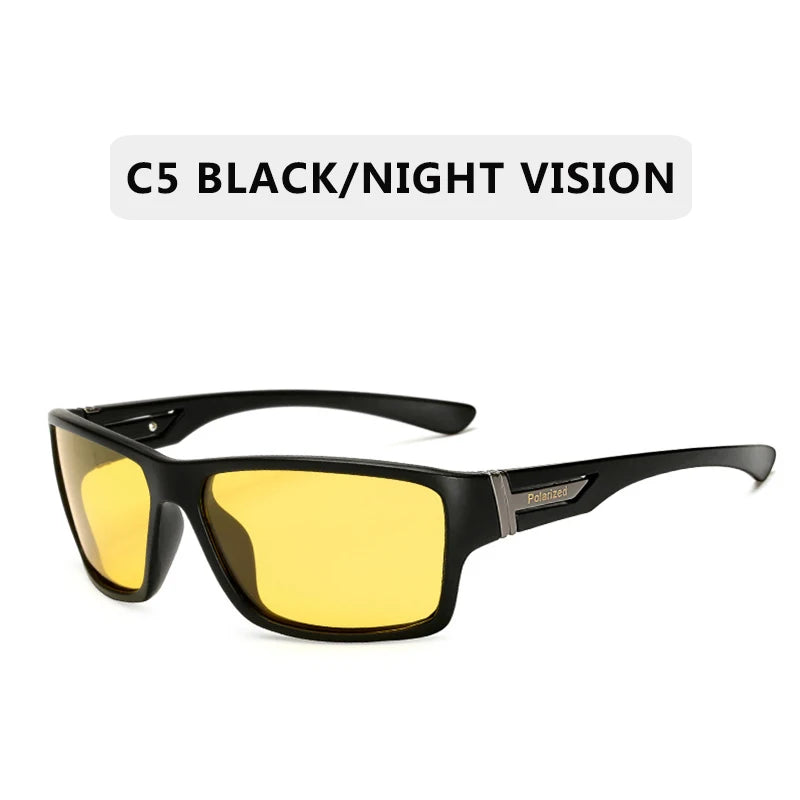 Elevate Your Style with Polarized Rectangle Sunglasses for Men - Perfect for Driving and Casual Wear!