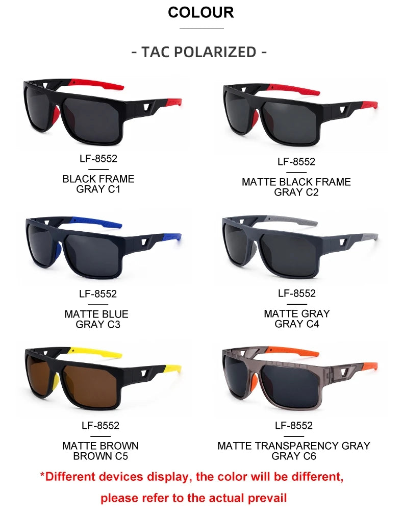 Sport Outdoor Square Polarized UV400 Shades Sunglasses for Women & Men 