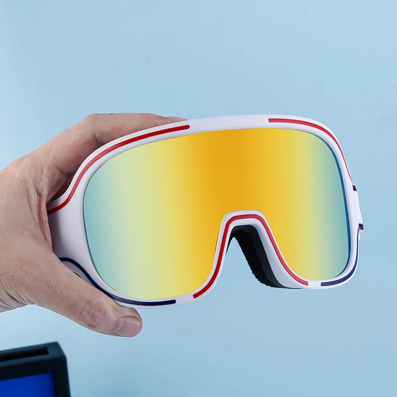  Fashion Windproof Breathable Mirror Lens Snowboard Goggles for Women & Men