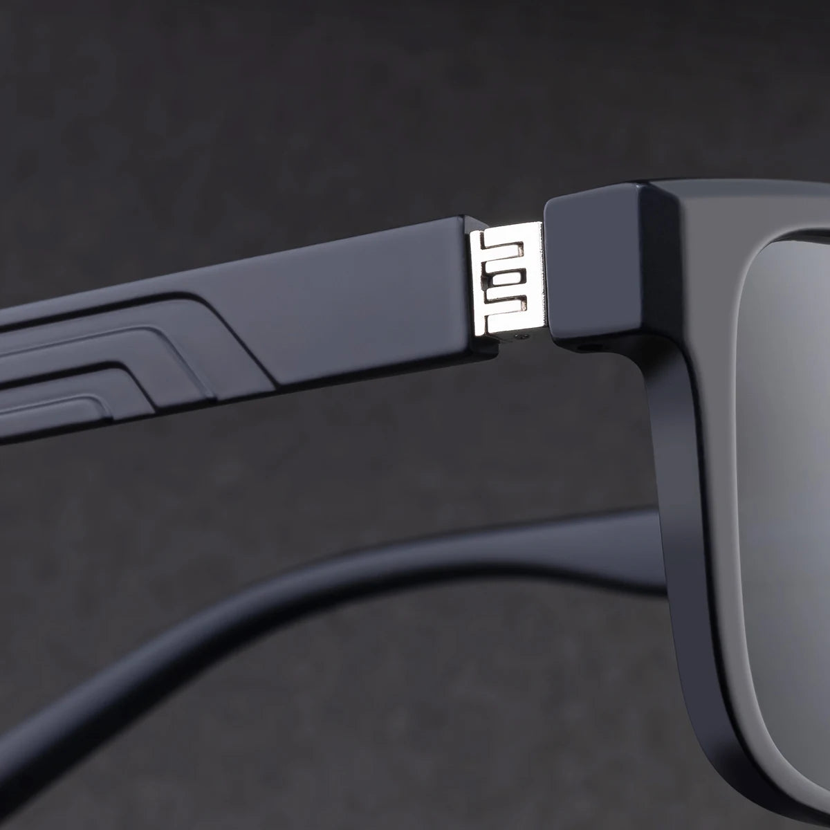 Personality Square Polarized Driving Double-Action Spring Hinge UV400 Sunglasses for Men