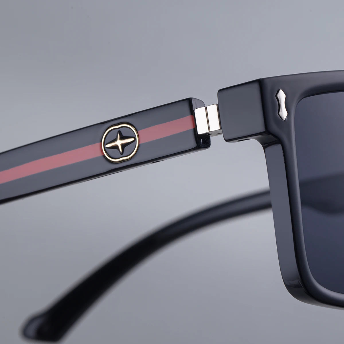  Designer Square Polarized Spring Hinge UV400 Sunglasses for Men
