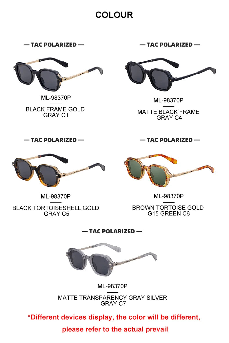  Designer Square Polarized UV400 Sunglasses for Men