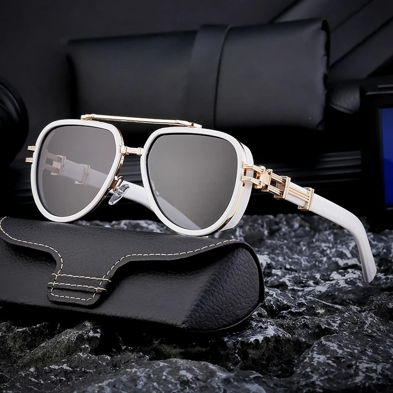  Vintage Retro Style Aviation Double Bridge Polarized UV400 Sunglasses for Men