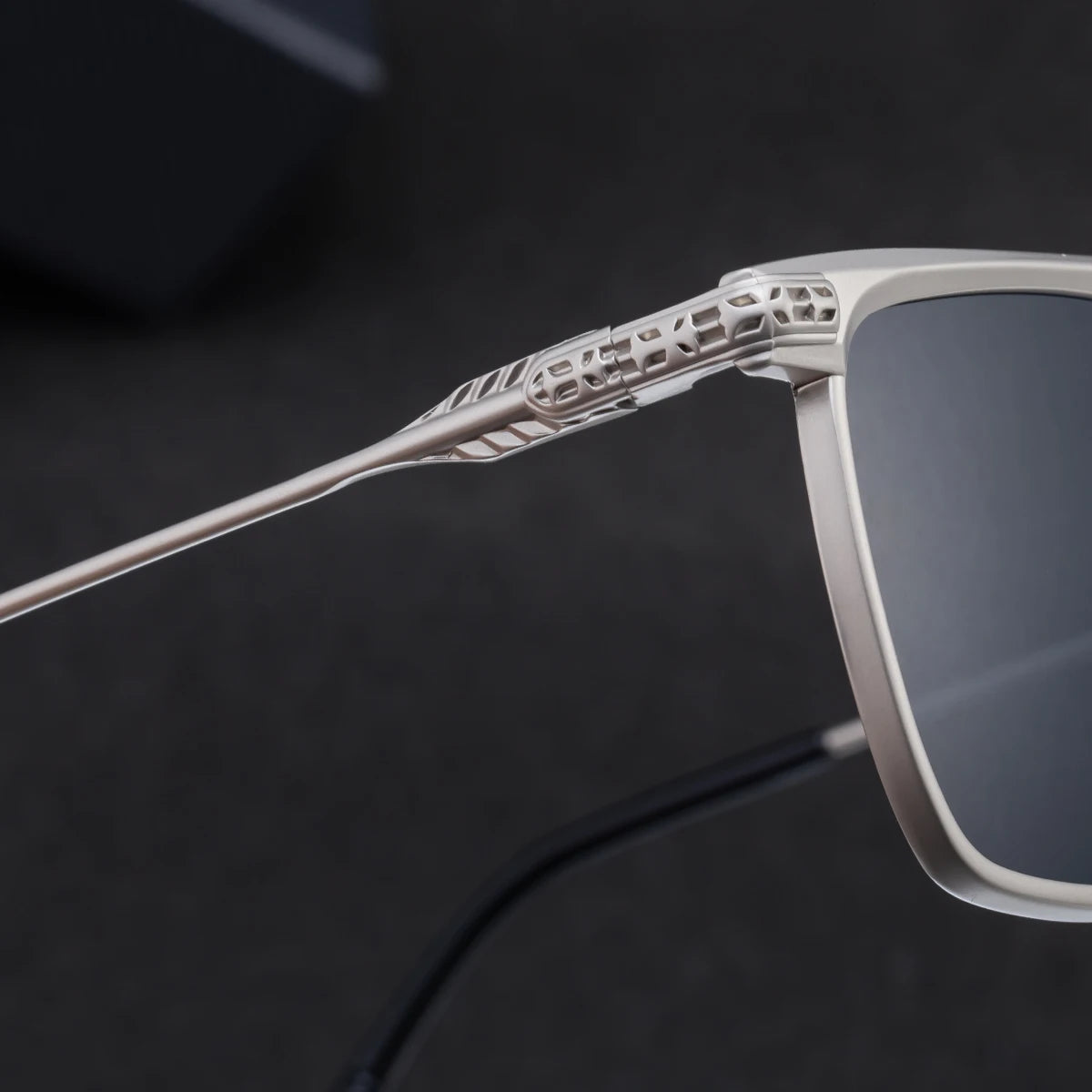 Designer Rectangle Double Bridge Spring Hinge UV400 Sunglasses for Men