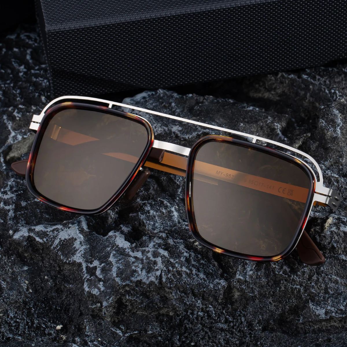 Double Bridge Polarized Hinge UV400 Sunglasses for Men