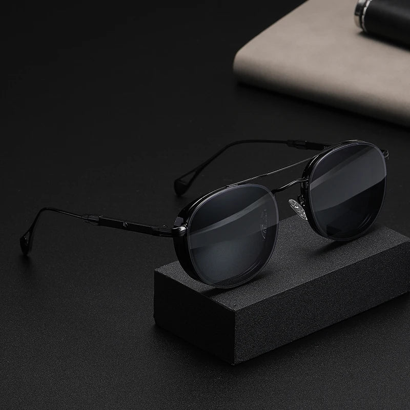 Designer Double Bridge Oval UV400 Sunglasses for Men 