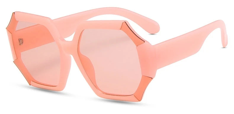 Elevate Your Style with Unique Polygonal Square Sunglasses - Trendy Gradient Lenses for the Modern Woman