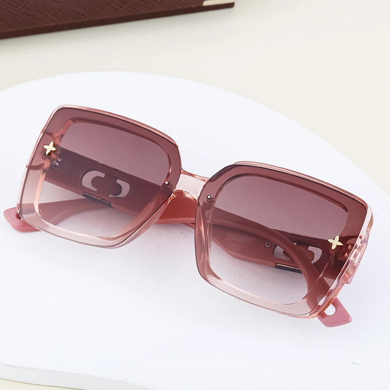 Designer Personality Square PC Frame UV400 Protection Sunglasses for Women
