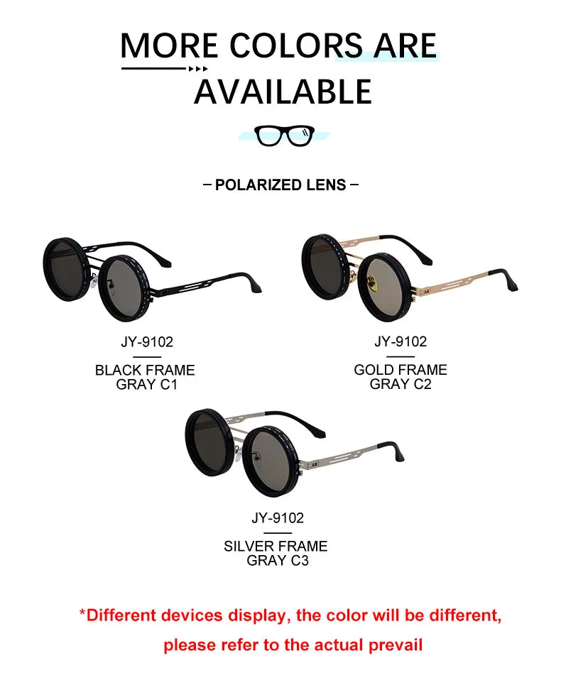 Designer round Adjustable Polarized Fishing UV400 Sunglasses for Women & Men