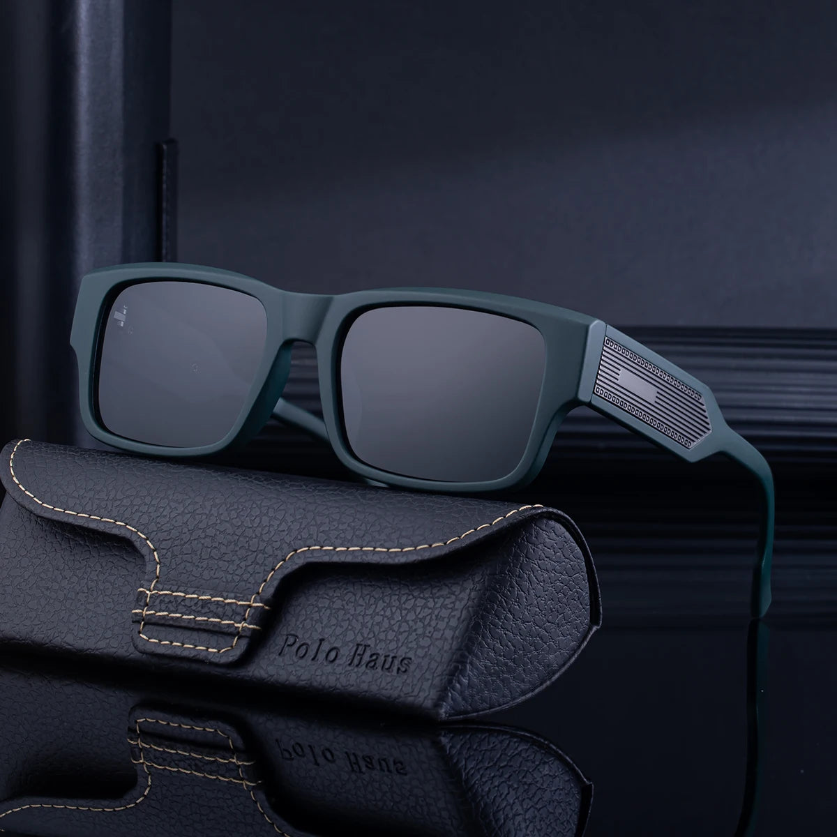  Fashion Trendy Square Frame TAC Lens Polarized Driving UV400 Sunglasses for Men