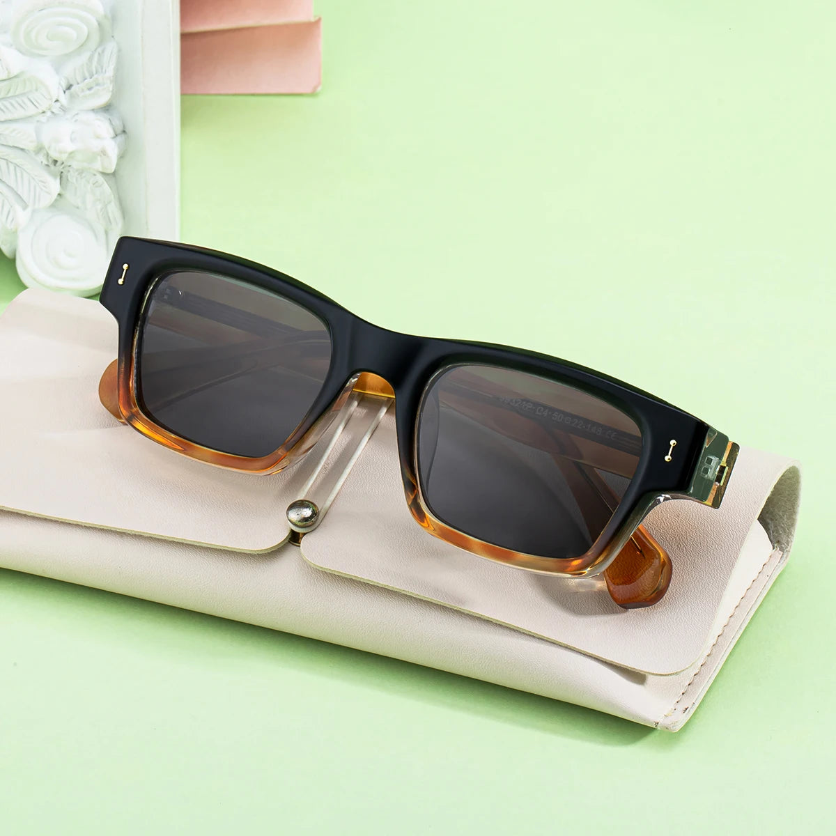 Designer Rectangle Pin-In Temples UV400 Protection Sunglasses for Women