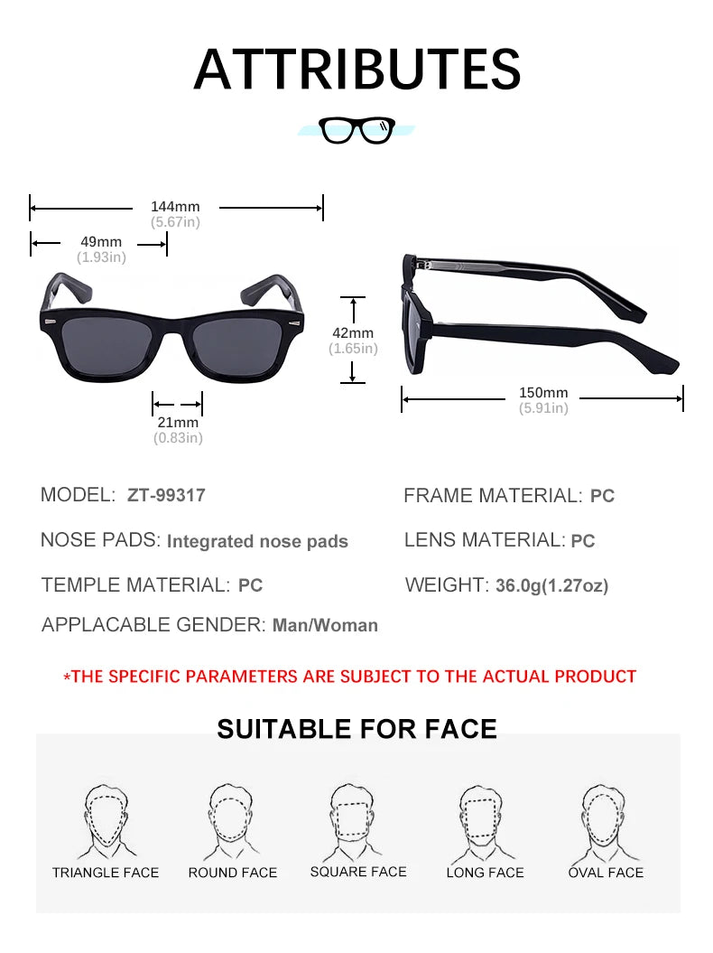 Designer Cat Eye Pin-In Temples UV400 Sunglasses for Women & Men
