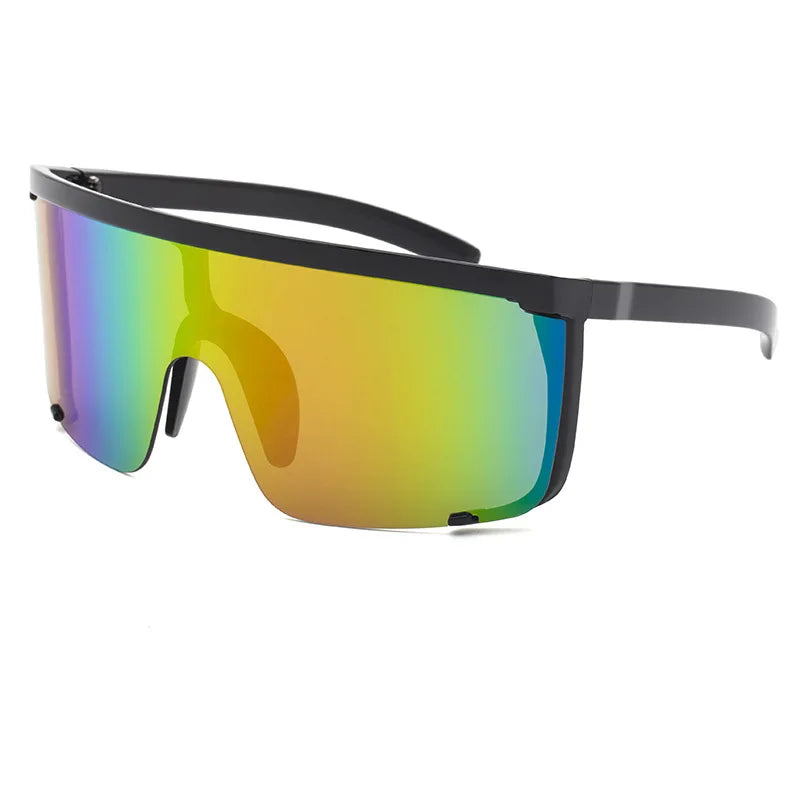 Sport Lens Big Frame Colorful Windproof UV400 Sunglasses for Women & Men 