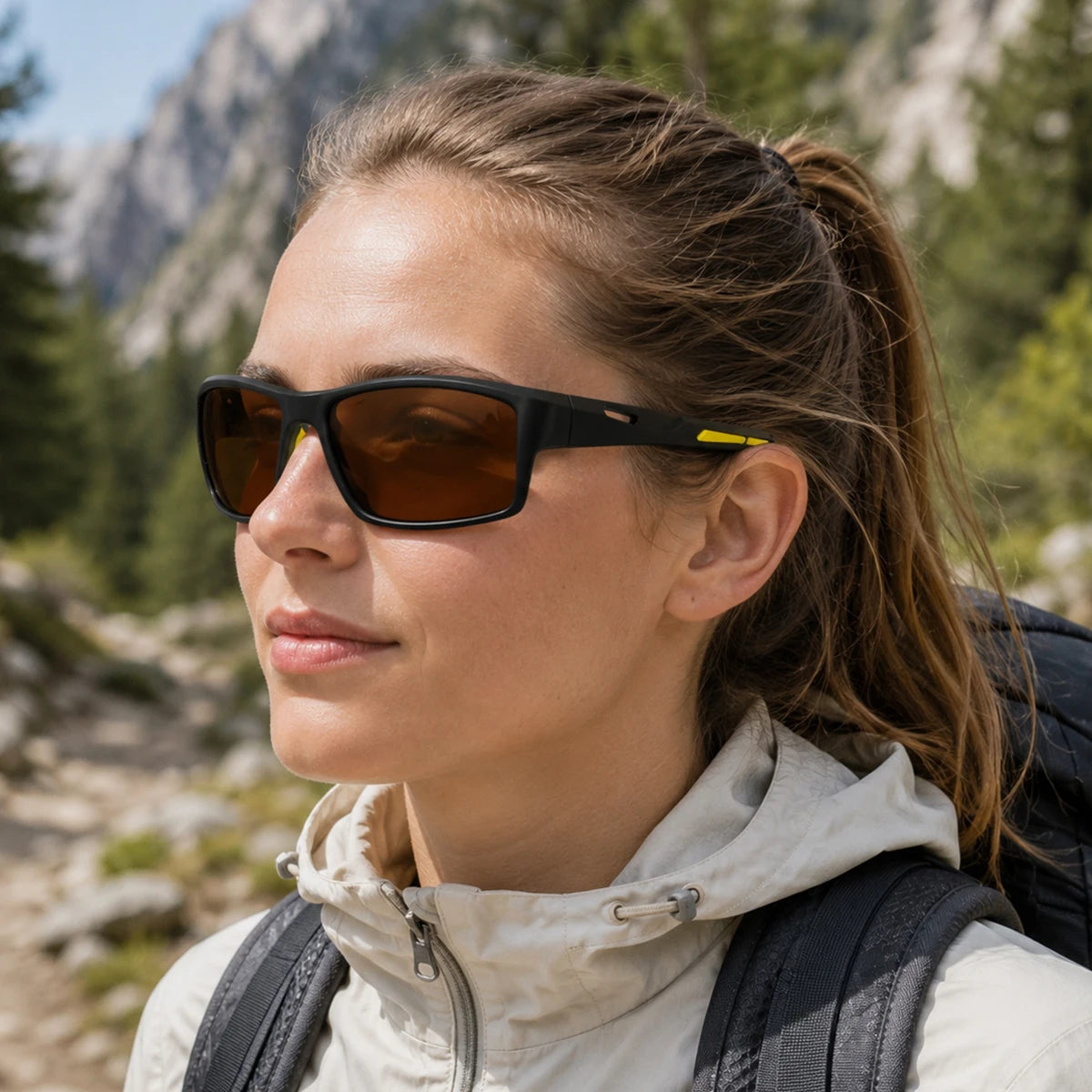 Sport Outdoor Rectangle Polarized UV400 Sunglasses for Women & Men 