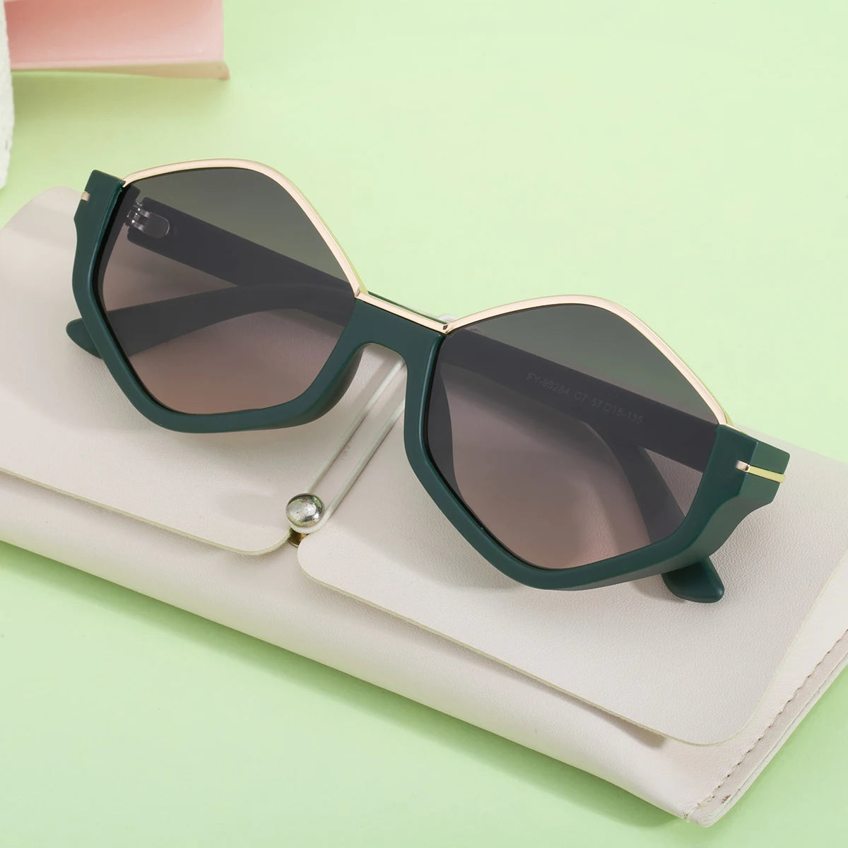 Designer Polygonal Shaped UV400 Protection Sunglasses for Women 