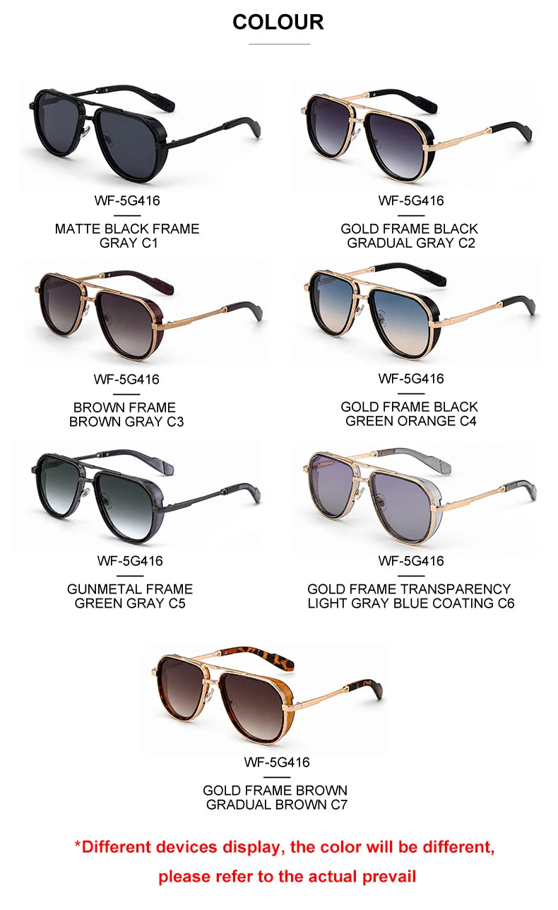 Designer Aviation Metal Double Bridge UV400 Sunglasses for Men