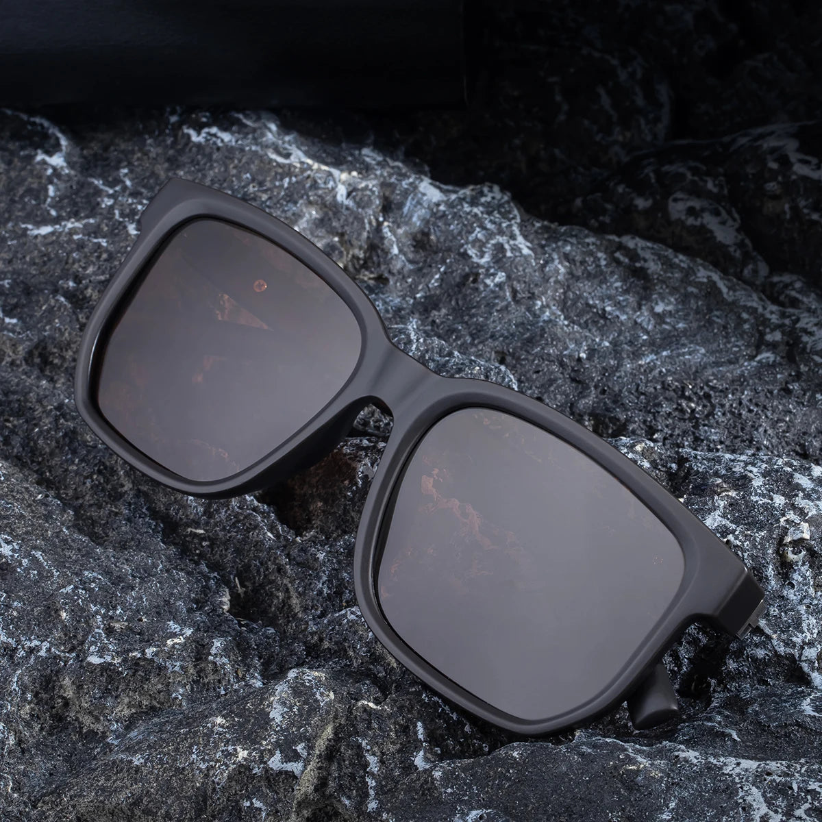 Fashion Square Double-Action Spring Hinge Polarized UV400 Sunglasses for Men
