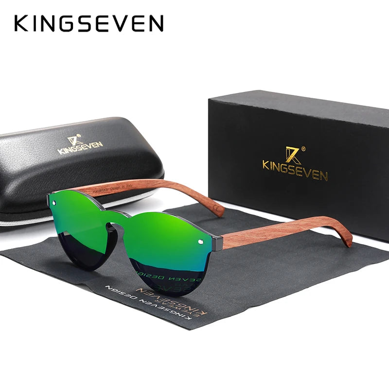Elevate Your Style with Natural Bubinga Wooden Polarized Sunglasses for Men - Ultimate Protection and Fashion in One!