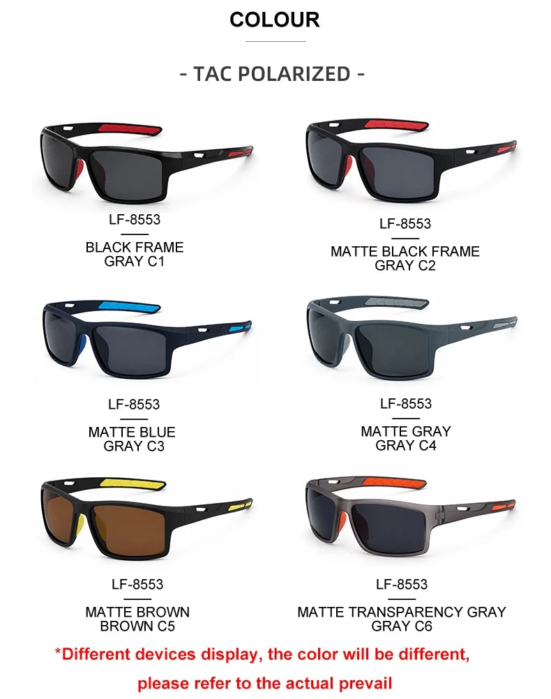 Sport Outdoor Rectangle Polarized UV400 Sunglasses for Women & Men 