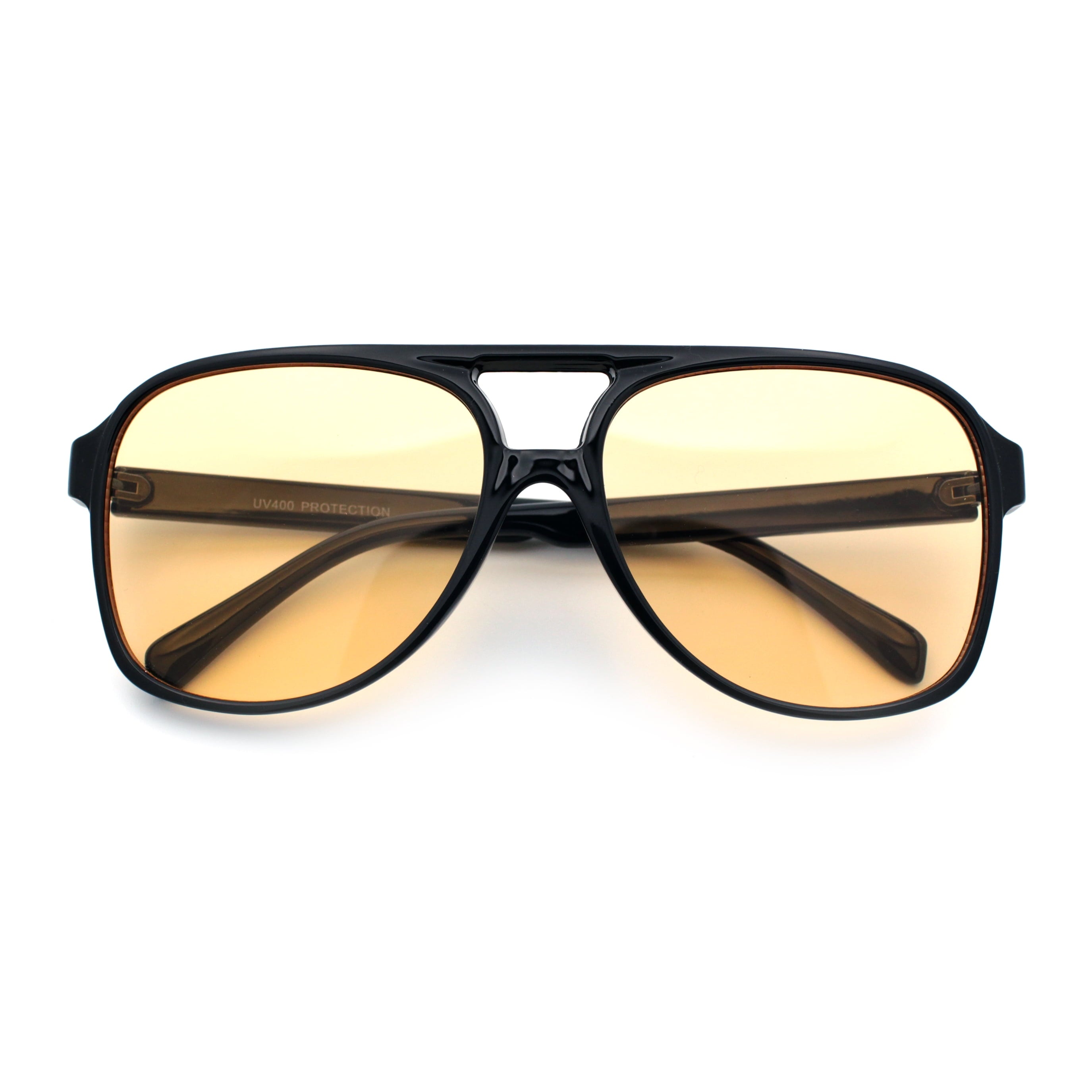 Mens Iconic Large Tear Drop Racer Plastic Fashion Sunglasses Black - Beige
