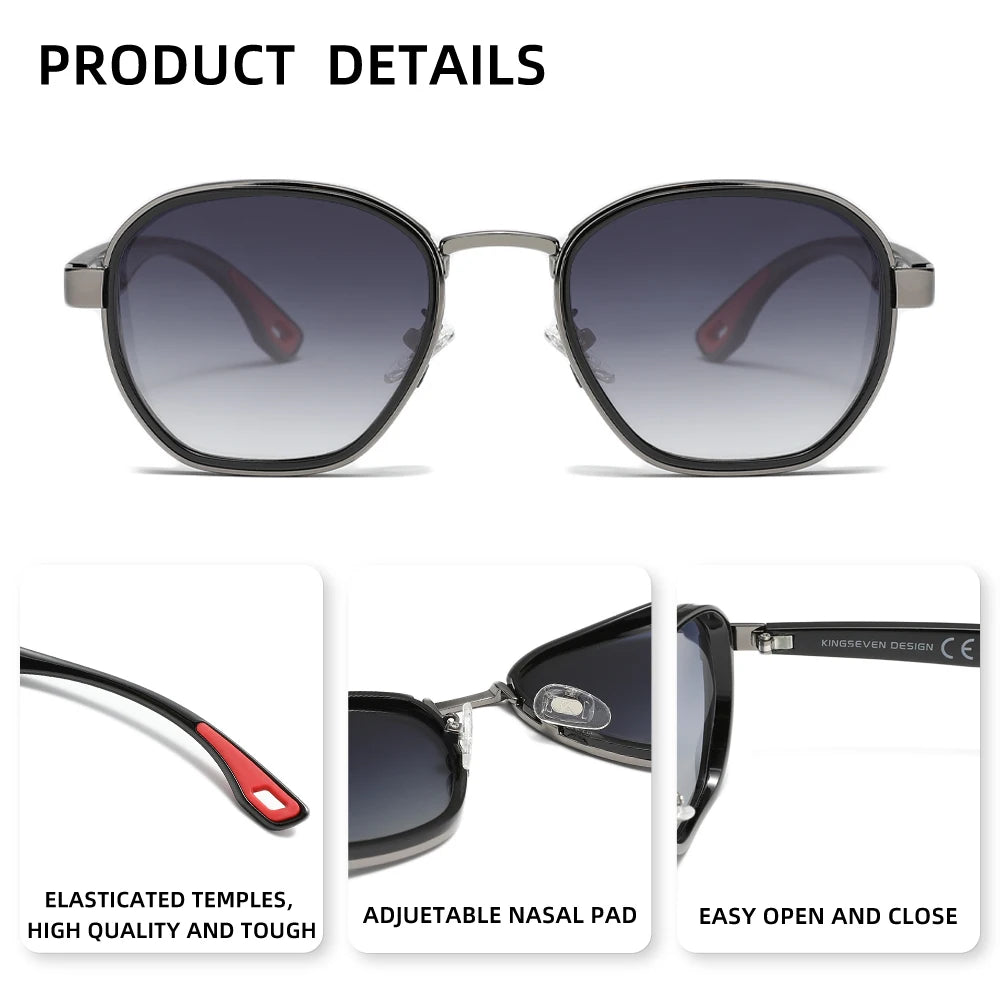 Stylish Polarized Sunglasses for Men - Vintage Oval Eyewear with UV400 Protection