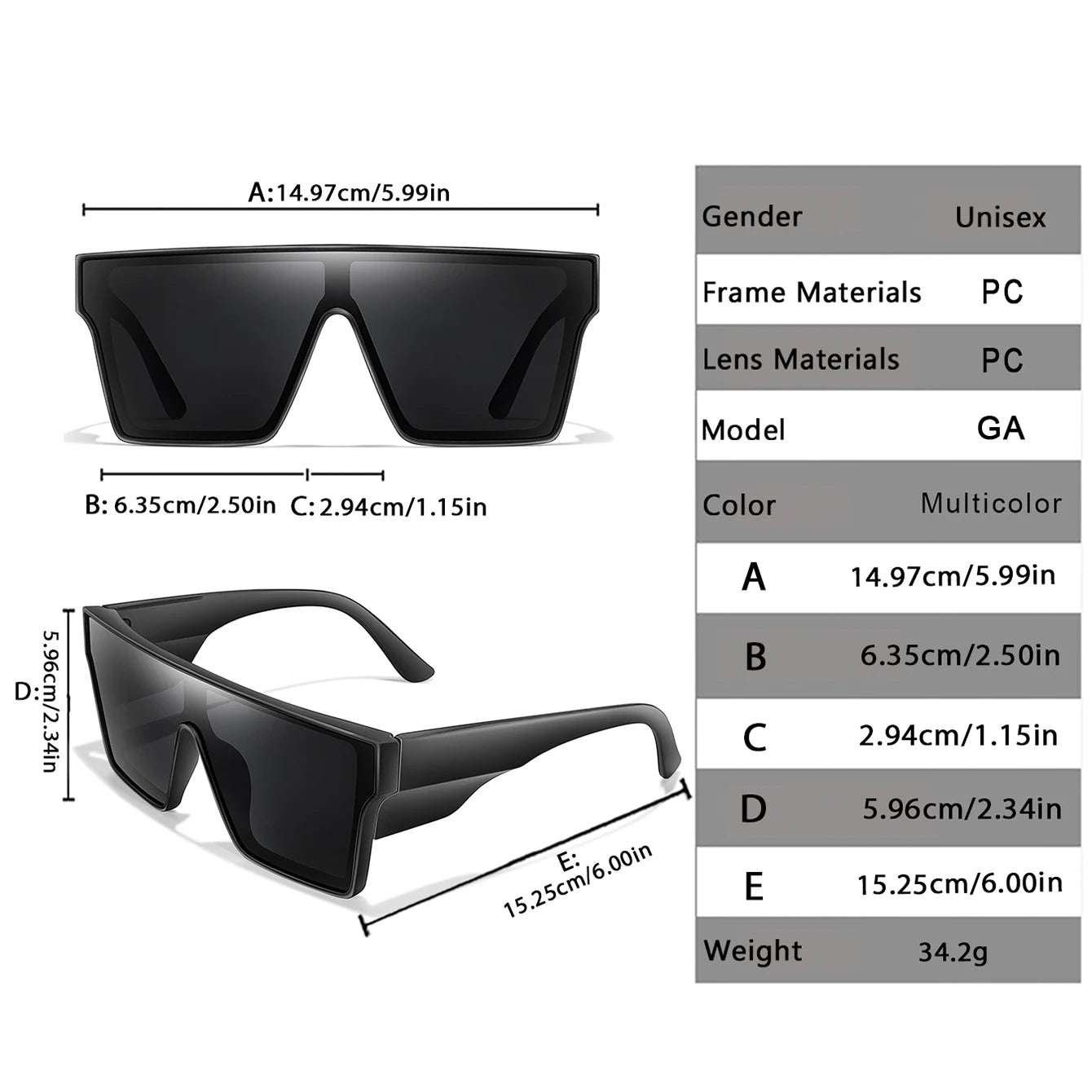 Elevate Your Outdoor Adventures with Colorful UV400 Big Frame Sunglasses for Men and Women - Perfect for Cycling, Hiking, Running, and Driving!