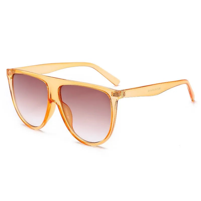 Elevate Your Style with Luxury Retro Flat Top Oversized Sunglasses - Perfect for Women, UV400 Protection
