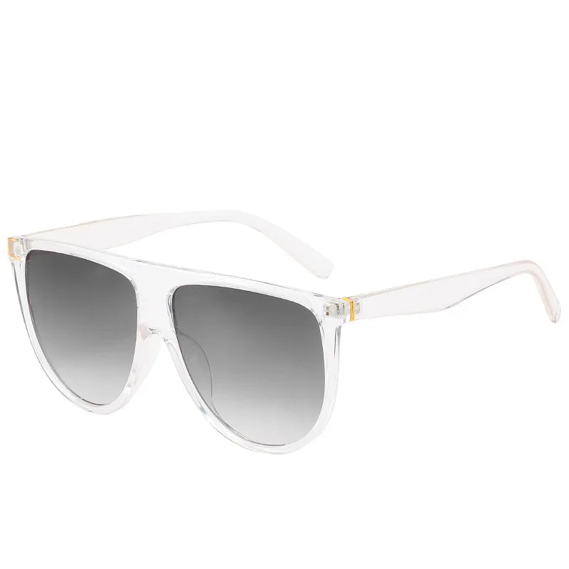 Elevate Your Style with Luxury Retro Flat Top Oversized Sunglasses - Perfect for Women, UV400 Protection