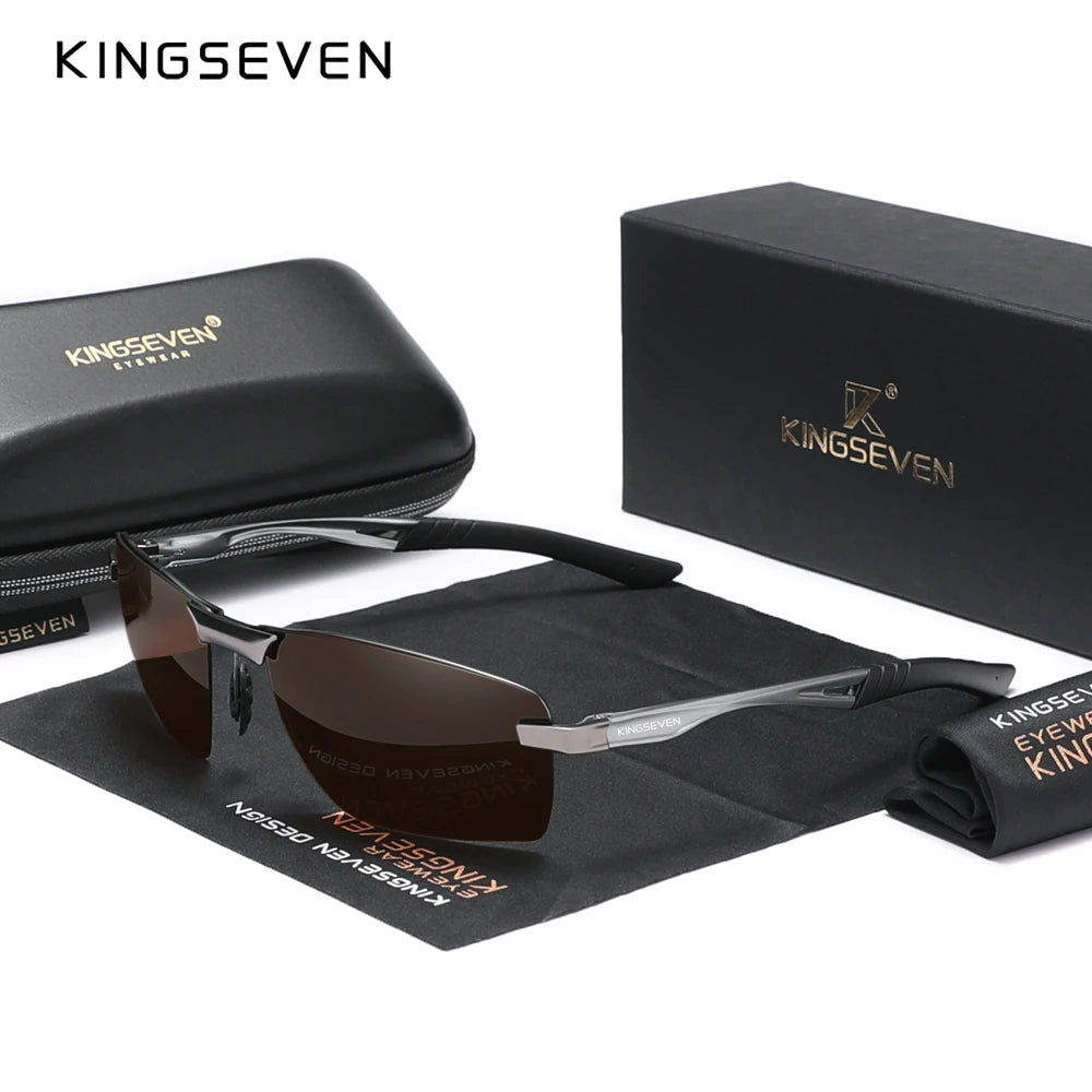 Elevate Your Style with the 2024 Men's Polarized Aluminum Frame UV400 Sunglasses - Perfect for Outdoor Adventures!