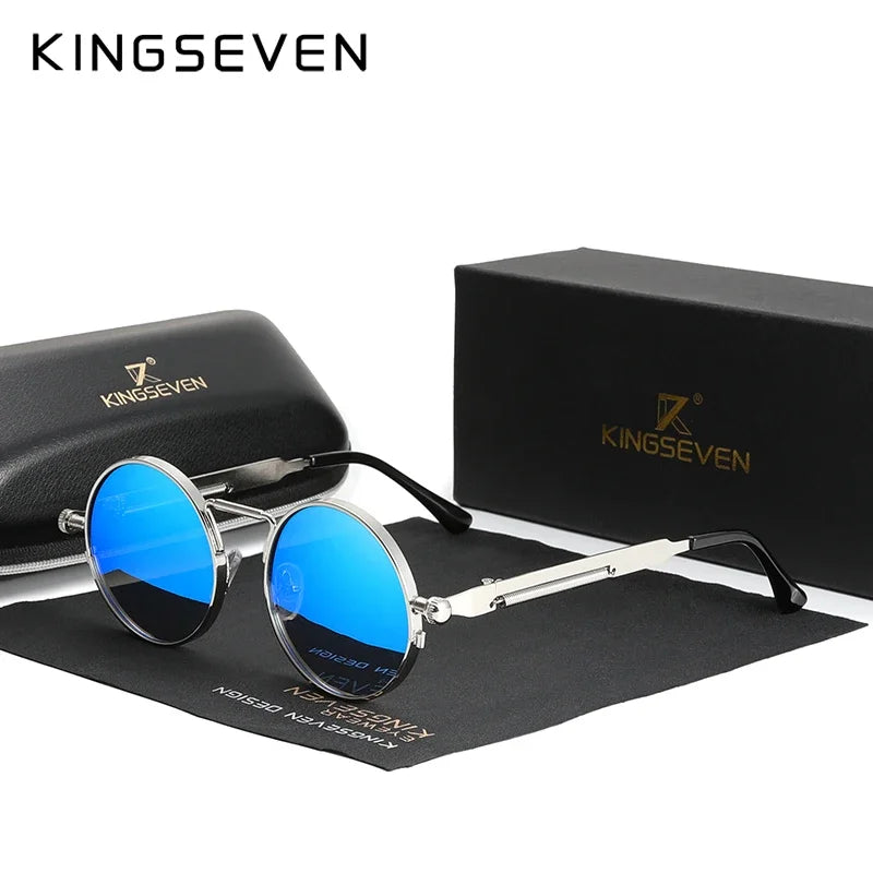 Elevate Your Style with 2024 Polarized UV400 Men’s Circular Sunglasses - Gothic Steampunk Alloy Frame Fashion