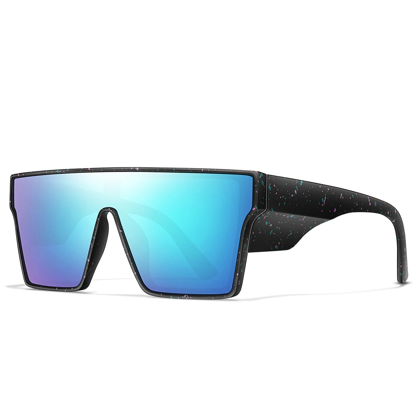 Elevate Your Outdoor Adventures with Colorful UV400 Big Frame Sunglasses for Men and Women - Perfect for Cycling, Hiking, Running, and Driving!