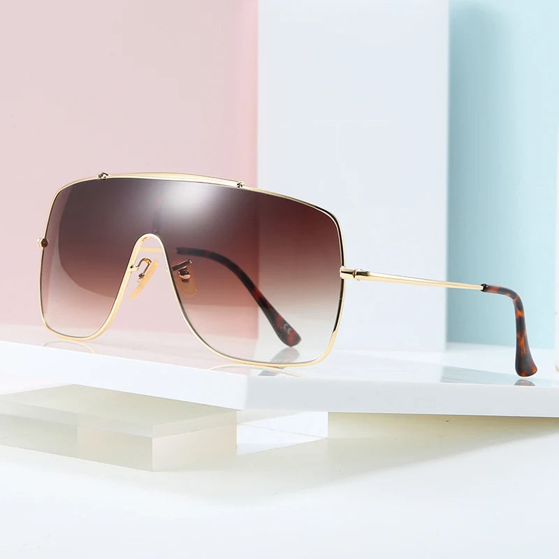 Elevate Your Style with Hip Hop Trend Sunglasses - Fashionable Big Frame Eyewear for Modern Women and Men
