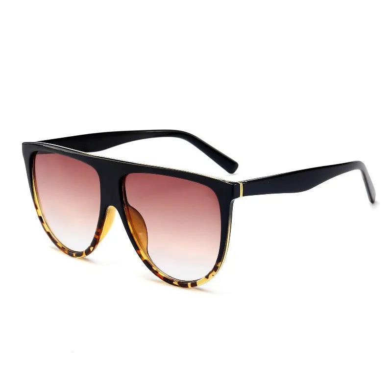 Elevate Your Style with Luxury Retro Flat Top Oversized Sunglasses - Perfect for Women, UV400 Protection