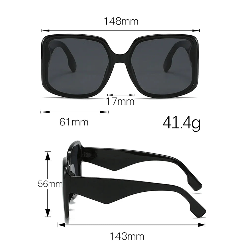 Elevate Your Style with the 2025 Women's Oversized Gradient Sunglasses - Unique Double Frame Design & UV400 Protection