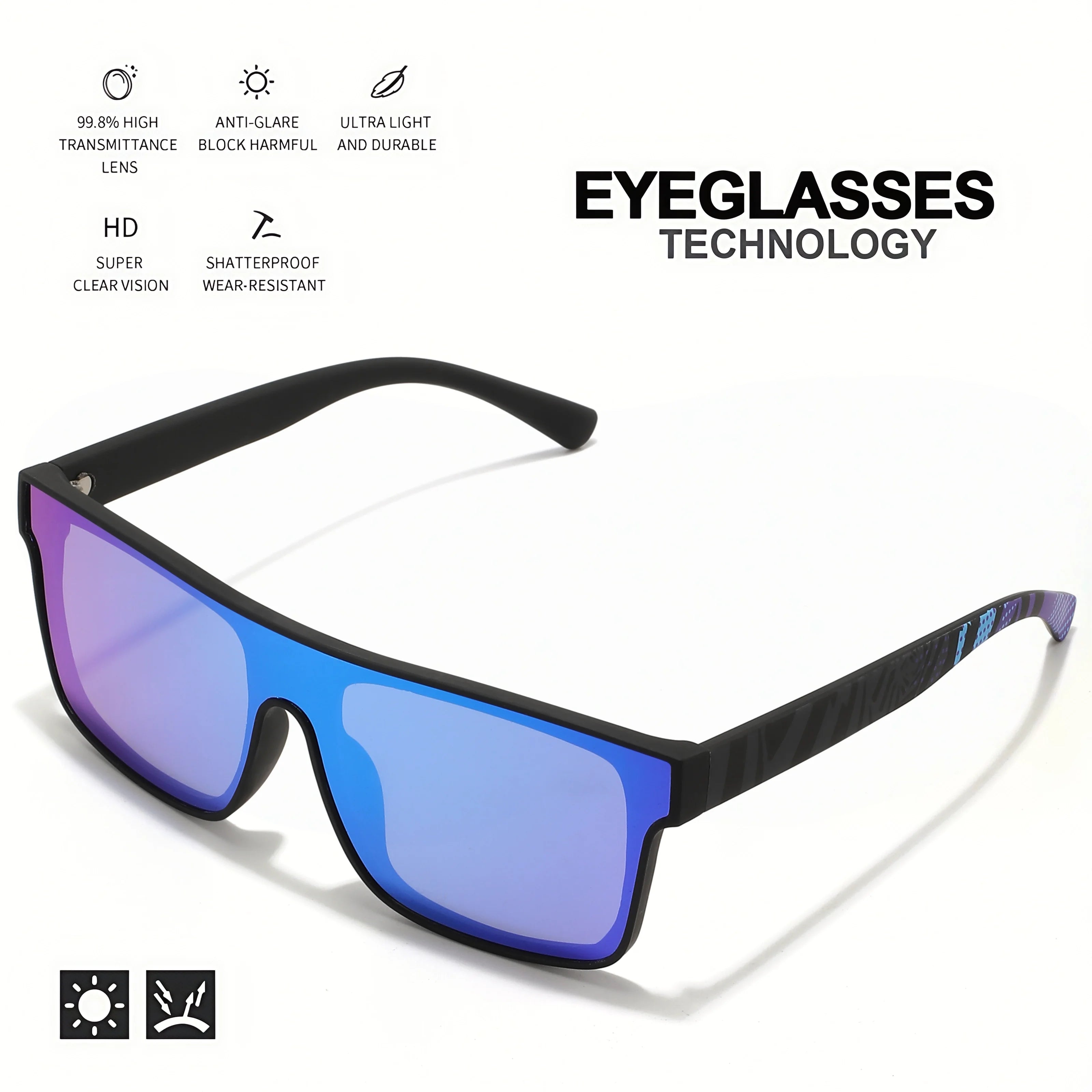 Elevate Your Outdoor Style with Classic Square Sports Sunglasses - Unisex Design for Cycling, Hiking, and Travel - The Ultimate Gift for Adventurers