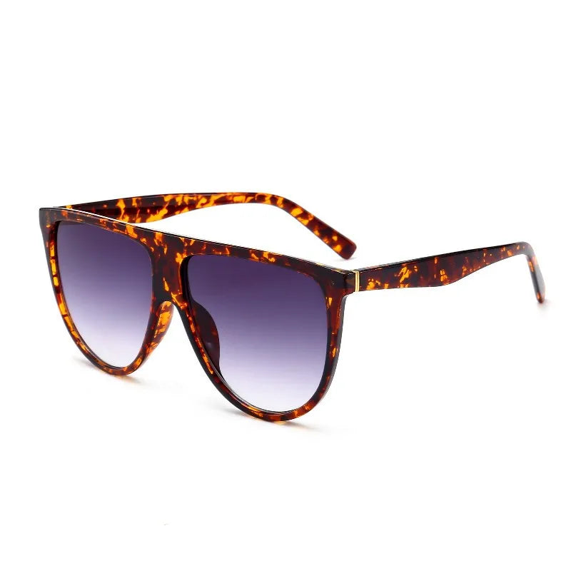 Elevate Your Style with Luxury Retro Flat Top Oversized Sunglasses - Perfect for Women, UV400 Protection