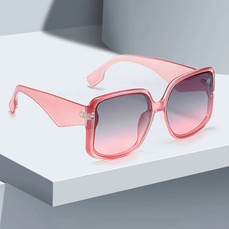 Elevate Your Style with the 2025 Women's Oversized Gradient Sunglasses - Unique Double Frame Design & UV400 Protection