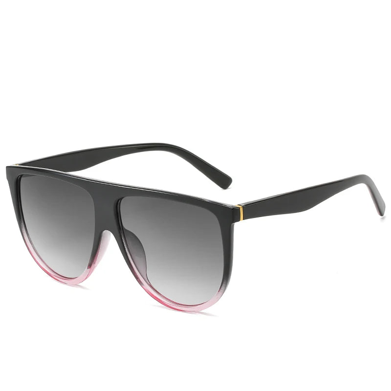 Elevate Your Style with Luxury Retro Flat Top Oversized Sunglasses - Perfect for Women, UV400 Protection