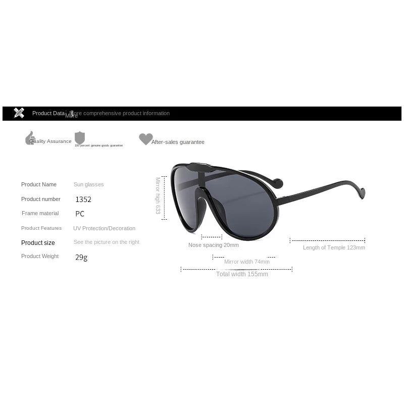 Elevate Your Style with Trendy Oversized Pilot Sunglasses for Women - Luxury Black and Yellow Cycling Eyewear