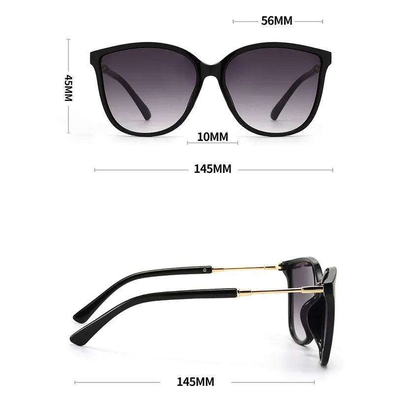 Chic Vintage Cat Eye Sunglasses for Women - Retro Designer Shades with UV400 Protection