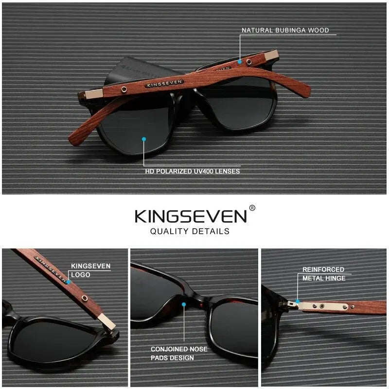 Elevate Your Style with 2024 Men's Polarized UV400 Wood Sunglasses – Perfect for Driving and Outdoor Adventures!