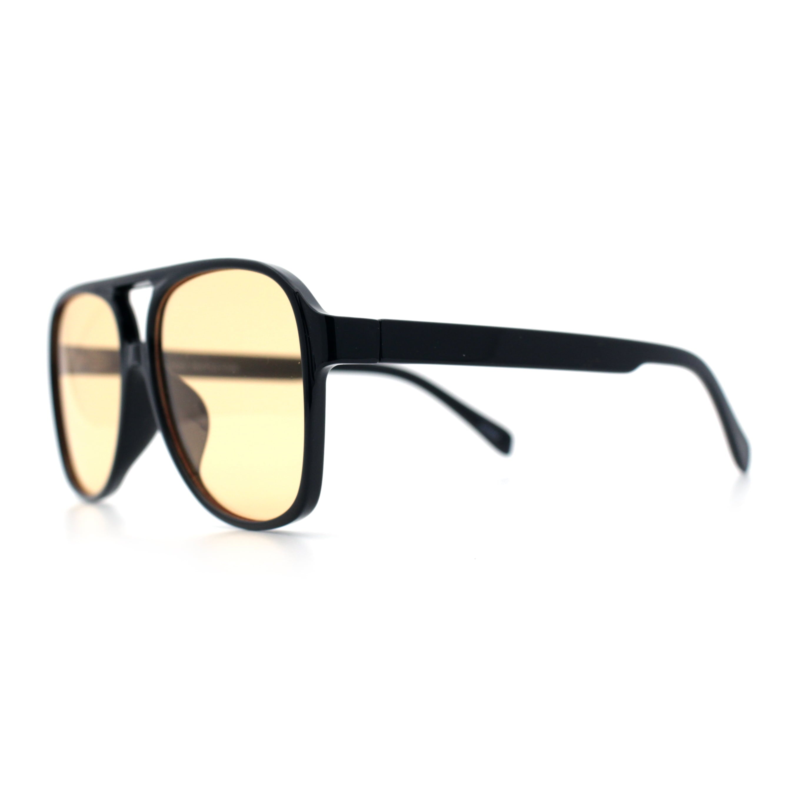 Mens Iconic Large Tear Drop Racer Plastic Fashion Sunglasses Black - Beige