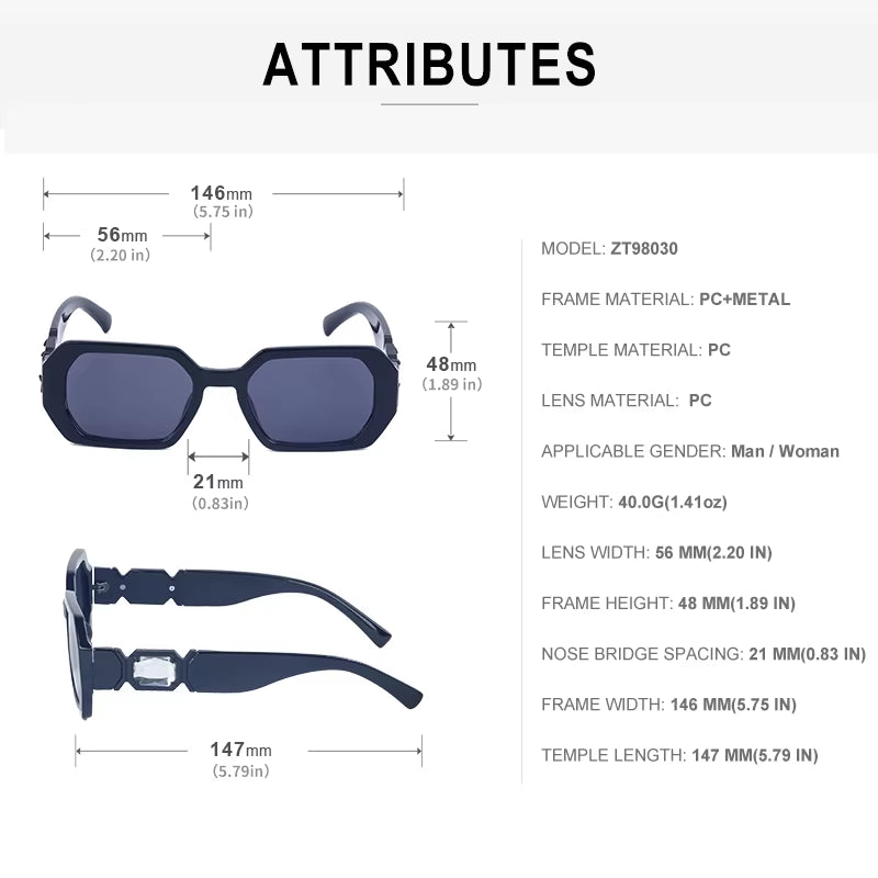 Fashion Square PC UV400 Sunglasses for Women