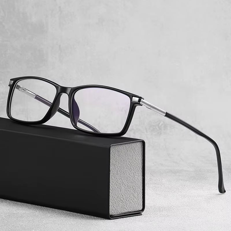 Classic TR90 Rectangle Spring Hinge Eyeglasses for Men