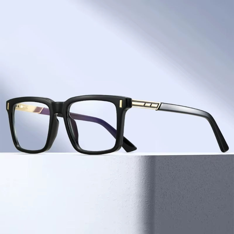 Retro Square TR90 Spring Hinge Eyeglasses for Men