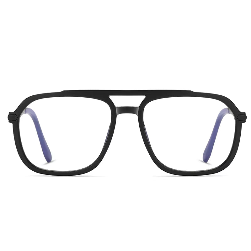  Fashion Square TR90 Double Bridge Spring Hinge Eyeglasses for Men