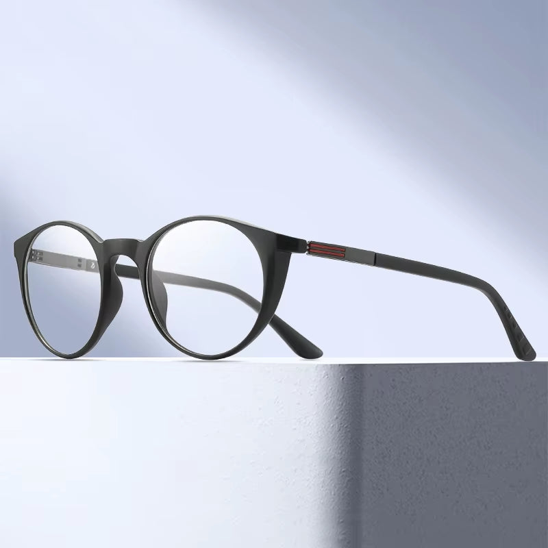 Fashion round TR90 Spring Hinge Eyeglasses for Men