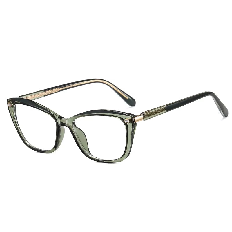 Cat Eye TR90 Frame CP Spring Hinge Eyeglasses  for Women